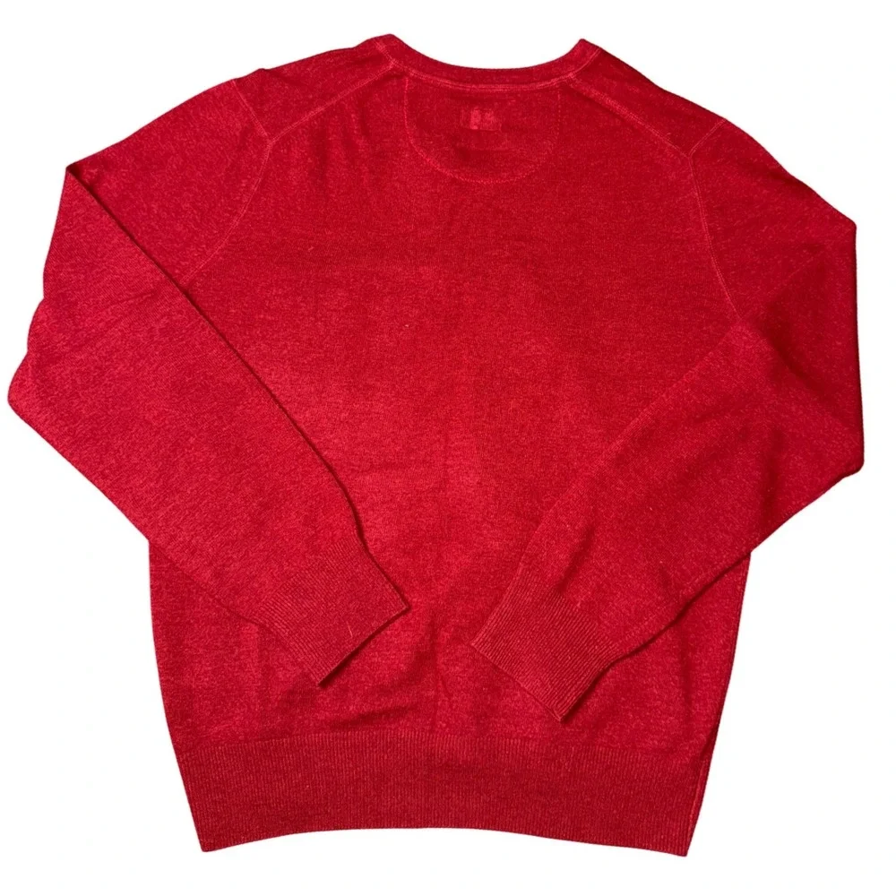 Banana Republic‎ Heritage Red Wool V Neck Long Sleeve Sweater Men's Size L